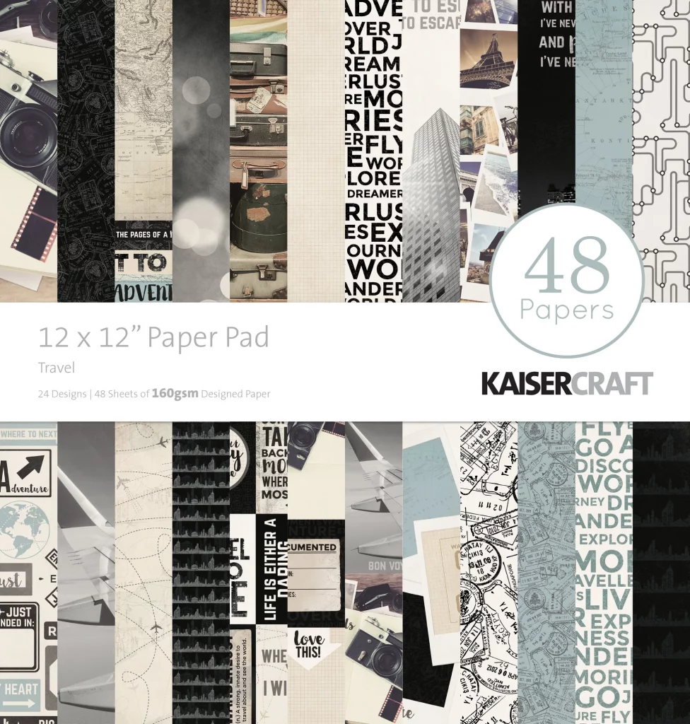 12x12 Paper Pad - Travel