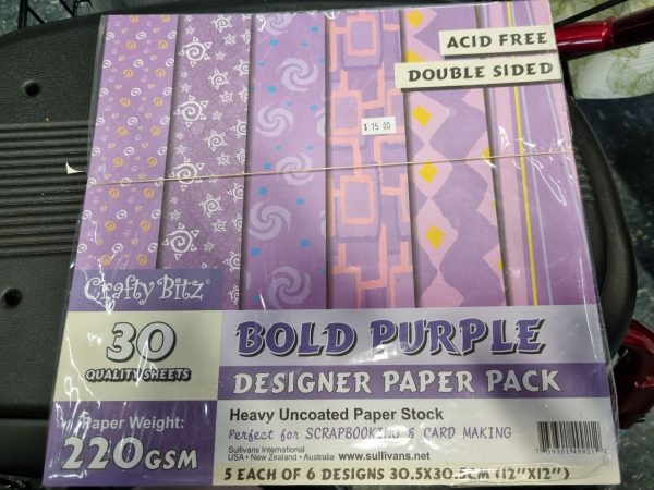 Scrapbook Paper Pack Bold Purple