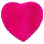 hearts organza 3.5cm pink